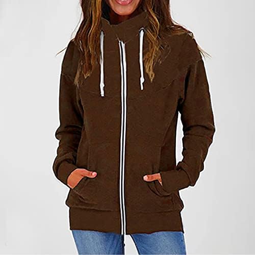 Nokmopo zimski kaputi za žene 2022 dame casual solid fleece turtleneck nacrtač džemper jaknu mekana runa jakna