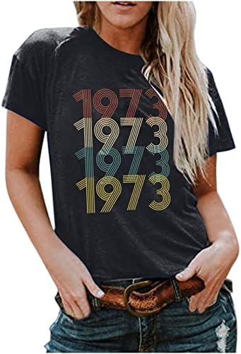 50. rođendanski poklon Vintage 1973 Muškarci Žene 50 godina Majica Majica Majica Print ljetni rođendan Izlasci majice