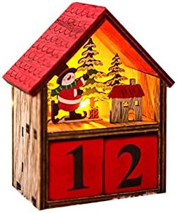 Yiisu 608i7c Božićni ukrasi Drvena kombinacija ukrasa za ukrašavanje blistave kuće