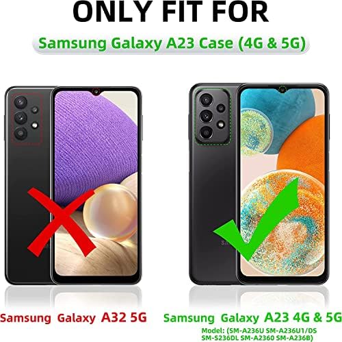 Oakxco Samsung Galaxy A23 5g Silicijum / A23 4G LTE CASE SILICON sa poklopcem kamere, meka gumene gel futrola za žene djevojke slatka,