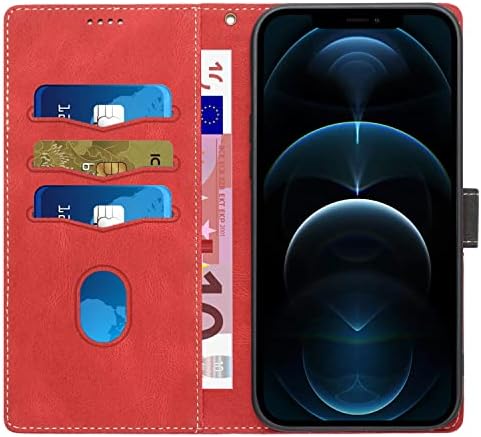 Flip poklopac za iPhone 12 case novčanik sa držačem kartice, Mavis dnevnik Premium Matte Leather Slim zaštitni magnetno zatvaranje