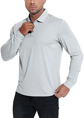 JIM LEAGUE muške Golf majice Polo brzo sušenje lagan performanse kratki & amp; Dugi rukav Atletski tenis ovratnik majice UPF50