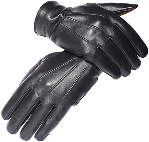 XBWEI zimske kožne rukavice muške rukavice sa ekranom osetljivim na dodir flis podstava topla vožnja
