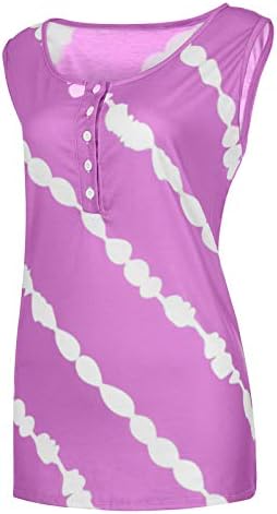 Ženski ljetni vrhovi kravata cisterna za bojenje TOP ženski majica bez rukava Casual workout vrhova bluza za žene