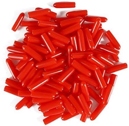Navoj za zaštitu navoja PVC gume Okrugla cijev vijak Poklopac poklopac Eco-Friendly Red 7mm ID 50kom