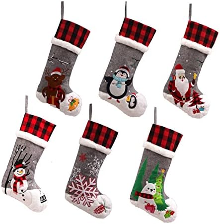 Kaiwu Božićna čarapa Božićna čarapa Viseći čarape Xmas Lik za obiteljski božićni odmor Dekoracija za odmor Sezona za odmor Party Drive