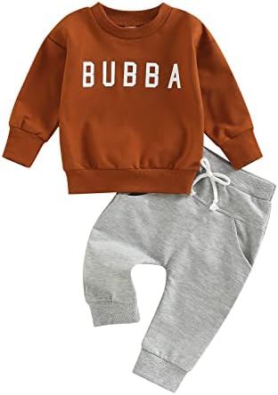 Bowanadamles Newborn Toddler Baby Boy Dukserice Dukserice Torp Elastične hlače postavljene jeseni zimsku odjeću