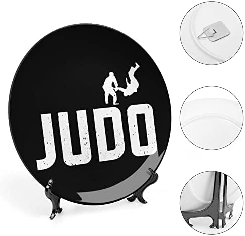 Judo dizajn Dekorativna ploča okrugla keramička ploča koštana ploča s prikazom za odlaganje za zabavu