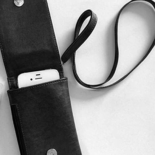 Tamnozelena priroda ilustracija uzorka telefon novčanik torbica viseći mobilni torbica crnog džepa