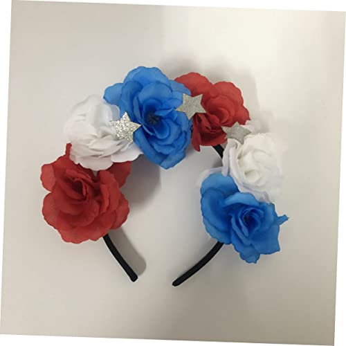 ABOOFAN 12 kom flower Accessories Independence Party elegantne djevojke vijenac Juli Hoops traka za glavu ruža Hairband Patriotski
