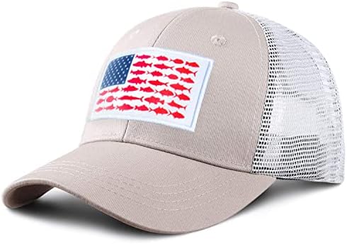 Kamion za kamione američke riblje zastava - ribolovni pokloni za muškarce - vanjski repback ribolovni šeširi savršeni za kampiranje