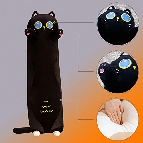 MASKMELLOW Long Cat plišane igračke Kawaii Cat jastuk za tijelo meke plišane mačiće plišano bacanje jastuk lutka igračka za djevojku