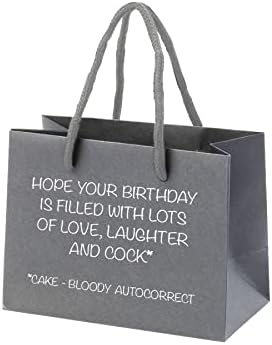 Bang uredno odjeću za rođendanskim kesicama - smiješan papir s ručkama za užad - reciklirana i eko prilagođena poklon torba - autoCorrect