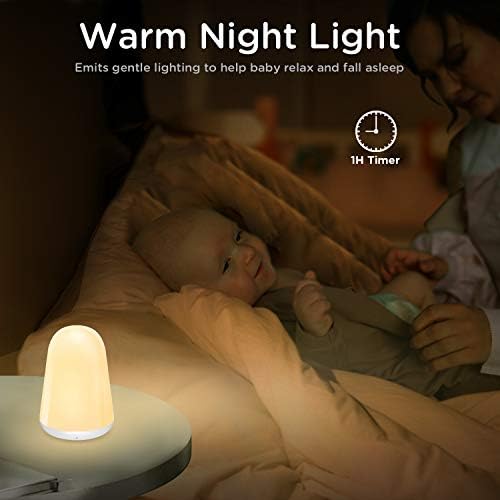 MITAOHOH noćno svjetlo za djecu, noćno svjetlo za bebe, punjiva noćna lampa na dodir, Prijenosna topla noćna svjetla u 7 boja, noćno
