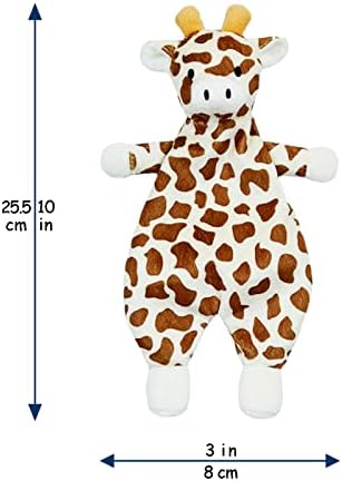 Doindute Baby žuta žirafa mekana punjena životinjska sigurnosna deka, plišana žirafa lik Lovey deka, Baby Shower / poklon za jaslice,
