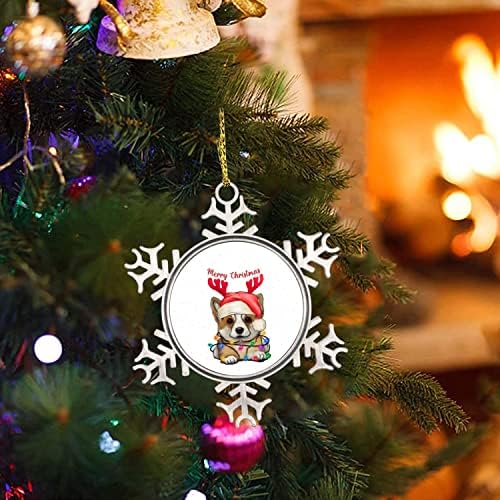 Pas sa rogovima Božić ukrasi, Sretan Božić pas Metal Ornament, ljubimac sa rogovima Ornament, ljubimac sa rogovima 3 inčni uspomena