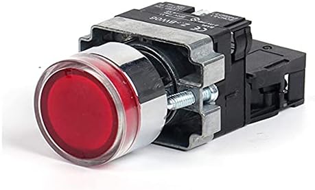 DJDLFA 22mm Momentar XB2-BW3361 Prekidač za okrugli gumb sa LED / neonskom svjetlom 1no 24V / AC220V / AC380V