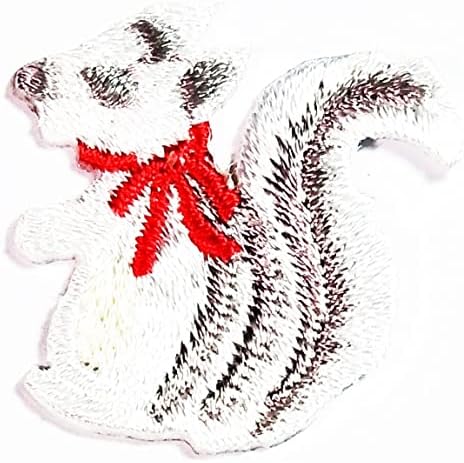 Kleenplus Mini Bijela vjeverica Crtić zakrpa slatka vjeverica zakrpe vezene zakrpe za odjeću farmerke jakne šeširi ruksaci kostim