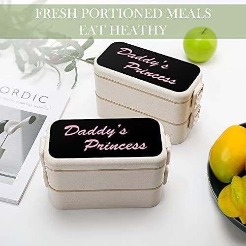 Daddys Princess Bento ručak Box 2 pretinac za skladištenje hrane sa kašikom i vilicom