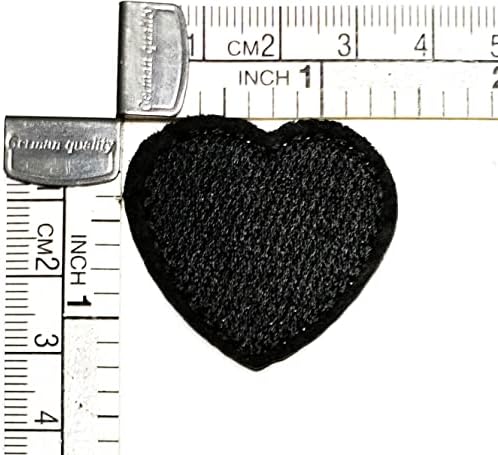 Kleenplus 2kom. Mini Crna zakrpa za srce slatka pegla na zakrpi vezena aplikacija prišiti flaster za odjeću farmerke jakne šeširi