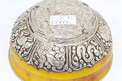 Rajasthan Gems Tibetan srebrna posuda Orijentica stari ukrašeni kolekcionalni ručni rad gravirani rezbarenje a