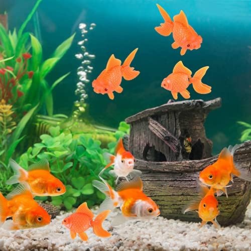 Njegov akvarijum narančasta plastična zlatna ribica ukras akvarij 10 kom