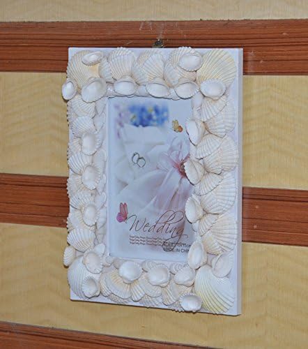 4x6 Dekor na plaži Seashell okvir za slike, kompletan ručno izrađeni foto-okviri sa morskim školjkama za vjenčanje, posebne poklone