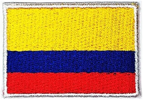 Kleenplus 1.2x1.7 inča. Zastava Kolumbije vezeni Patch Iron na šivajte na zastavi država Nacionalni amblem zakrpe za DIY jaknu T-Shirt
