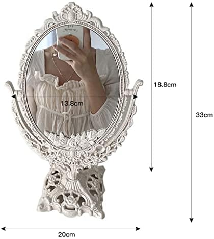 MMLLZEL ogledalo za šminkanje Cutelife Nordic Silver Plastic Retro dekorativno ogledalo ogledalo za spavaću sobu nepravilno vertikalno