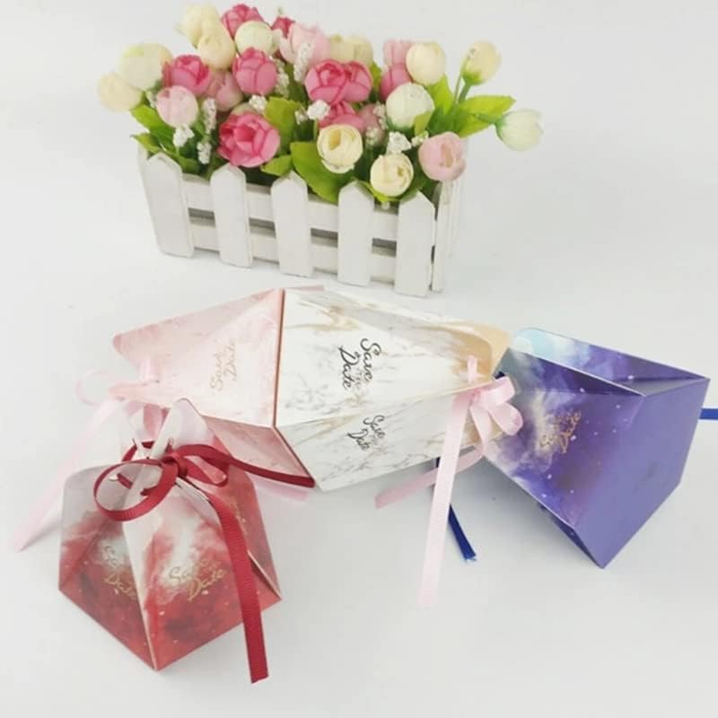 Cujux 100pcs DIY box i torbe Slatke poklon bombone kutije za s vrpcom za vjenčanje rođendana naklonost udjelu