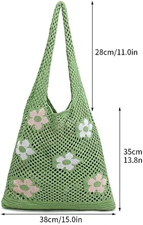 Torbe na plaži ENBEI torbe preko ramena velika pletena torba tote torba estetska Heklana torba slatke trendi torbe za žene