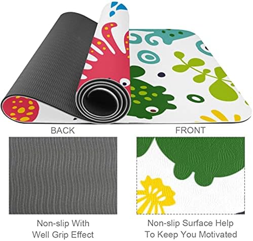 Siebzeh akvarel Marine Life Premium Thick Yoga Mat Eco Friendly Rubber Health & amp; fitnes non Slip Mat za sve vrste vježbe joge