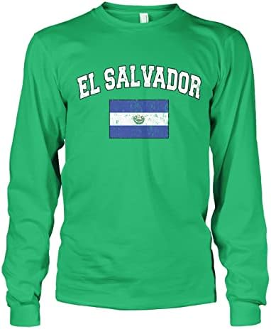 Cybertela Muška izblorana u nevolji salvadoran El Salvador Flag majica s dugim rukavima