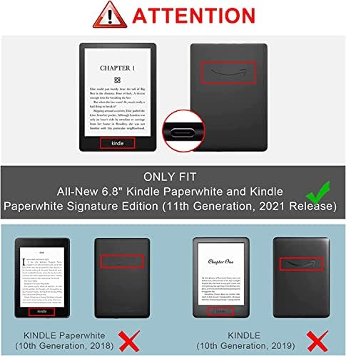 Guksraso slučaj za 6.8 Kindle Paperwhite i Potpisno izdanje, tanka futrola za Pu školjku sa automatskim buđenjem/spavanjem