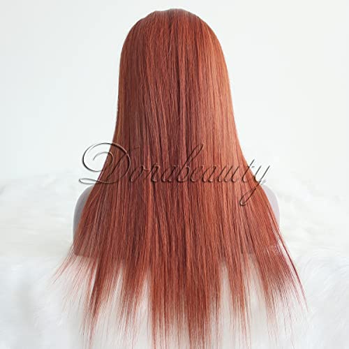 Dorabeauty 33 crvenkasto smeđe čipkaste prednje perike 150% gustoće brazilska Djevičanska ljudska kosa prethodno Počupana 13x4 ljepljive