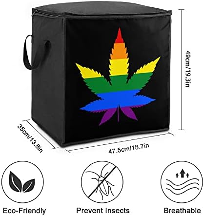 LGBT marihuana Pride Velike gariste za pohranu pohrane Organizator kutija za poticaj na vrhu za odjeću jastuk od kroja