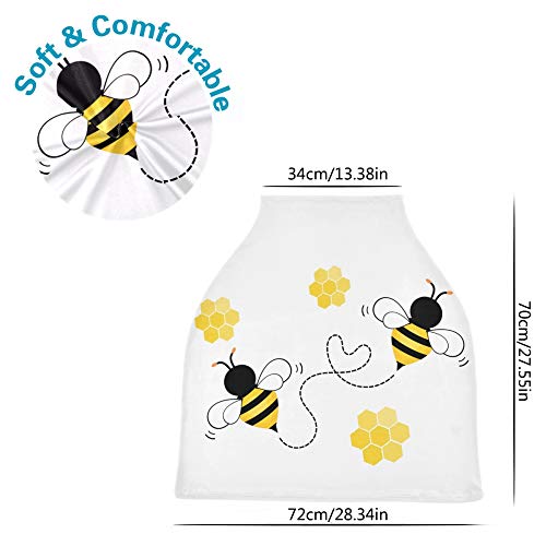 Yyzzh leteća pčela sa hodnikom Slatka crtani lik rastezljiv bebe auto sedište poklopca dojenčad Navlake za dojenje Prevladavajuće