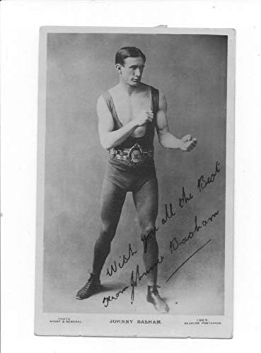 1920-ih Beagles razglednica JOHNNY BASHAM Autograph JSA Authentic Vintage Boxing Auto-Boxing rez potpisa