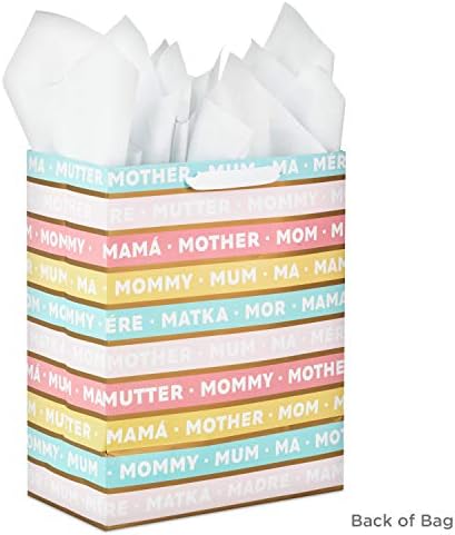 Hallmark 13 Velika majčina dan poklon torba sa papirom za tkivo za mamu, mamu, madre, mrmljaju, mamu, mamu, matki, višebojni