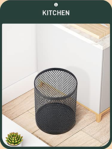 QOBIMOON Mesh Wastebasket okrugla mrežasta kanta za otpatke od nerđajućeg čelika kanta za smeće kanta za reciklažu za dom, kancelariju,