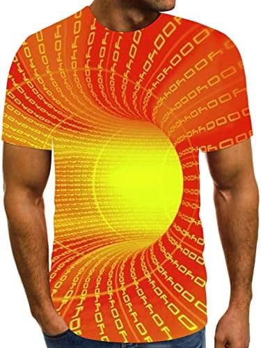 Muške predimenzionirane 3D sitne košulje Grafička majica s kratkim rukavima na vrhovima O-izrez Proljeće Ljeto Slim Thirt Tee