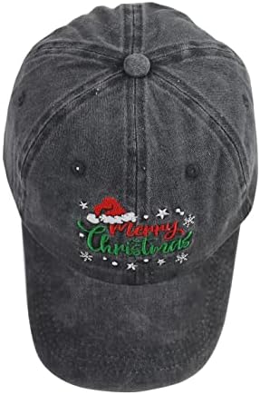 Sretan božićni bejzbol kapa za žene muškarci, podesivi opran izvezeni vintage klasični retro pamučni šešir