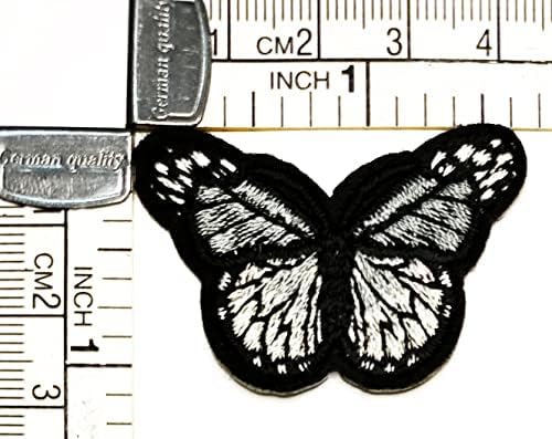 Kleenplus 3kom. Mini siva leptir crtana pegla na zakrpama aktivnosti vezeni Logo obući farmerke jakne šeširi ruksaci košulje dodatna