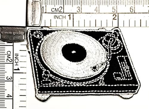 Kleenplus 3kom. Crna aktovka gramofon gramofon Iron on Patches Cartoon Kids modni stil vezeni motiv Applique dekoracija amblem Costume