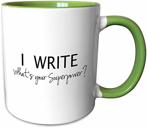 3drose I Write-Whats your superpower-zabavni poklon za pisce-pisanje ljubavnih šoljica
