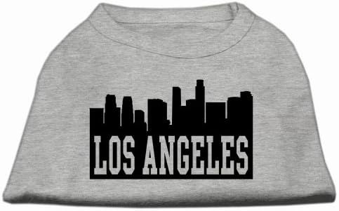 Los Angeles Skyline Screen Print Majica Grey SM