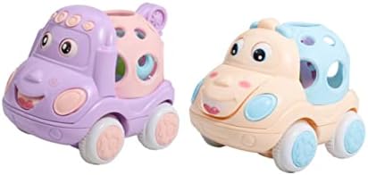 Foytoki 2pcs zveckanje automobila dječje igračke za djecu za djecu od edukativnih igračaka trenja automobila igračke na stražnju vozila