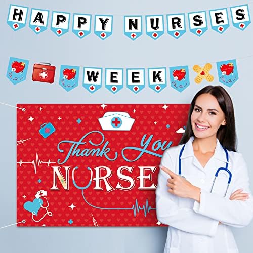 Medicinske sestre Week dekoracije, sretan medicinske sestre WEEK Banner & Hvala medicinske sestre visi ruksak, medicinske sestre Week
