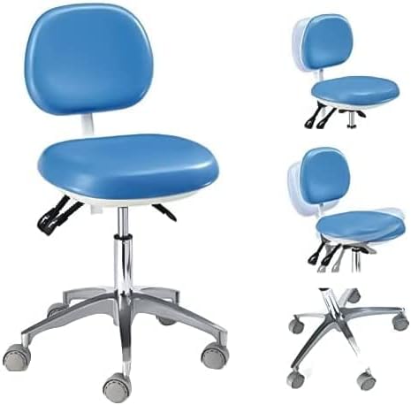 Plava Pu stolica podesiva po visini mobilni namještaj sa naslonom ergonomska laboratorijska stomatološka oprema doktor stolica medicinska