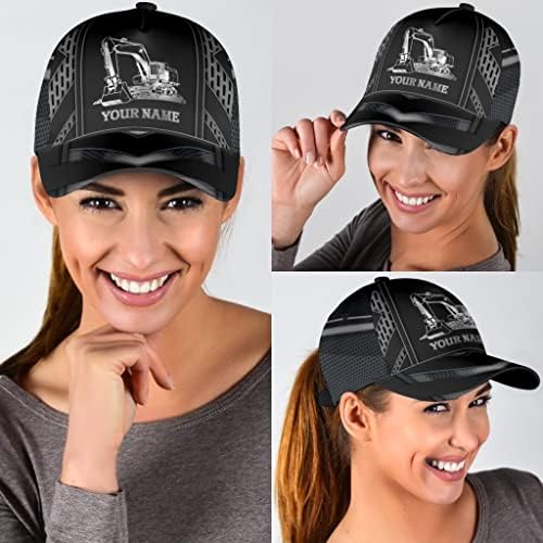 Personalizirani bagera Baseball Cap, prilagođeni 3D ispisani bageri Baseball Cap Snapback, šešire za muškarce, žene, rođendan